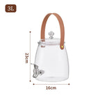 3/5/9L Large Capacity Cold Water Kettle with Tap Clear Fruit Tea Cold Brewing Kettle Drink Dispensers