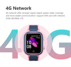 Smartwatch with 4G network features on a white background
