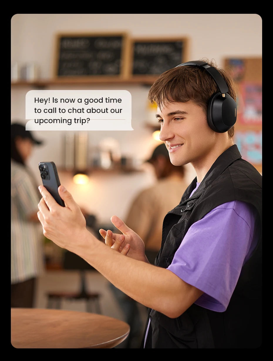 Wireless Bluetooth Headphones 43dB Hybrid Active Noise Cancellation Hi-Res LDAC 75H Spatial Audio Headset Earphones
