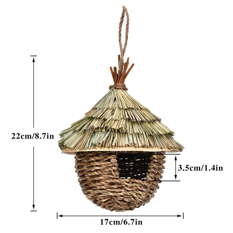 19 Birds Nest Bird Cage Natural Grass Egg Cage Bird House