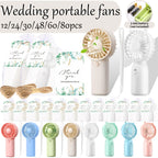 12-80PCS Portable Fans Bulk for Wedding Battery Operated