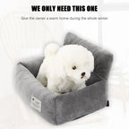 Dog Car Seat Pet Travel Booster Seat with Handle Dog Safety Car Seat Dog Car Bed Dual-Use for Car and Home Travel Carrier Bed