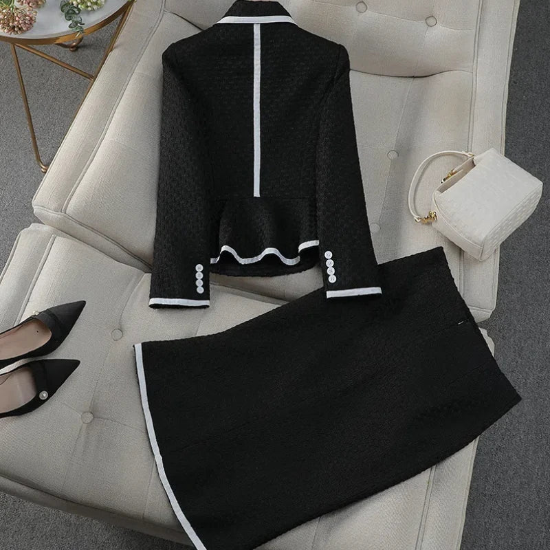 Women's Suit Blazer Set Fishtail Skirt