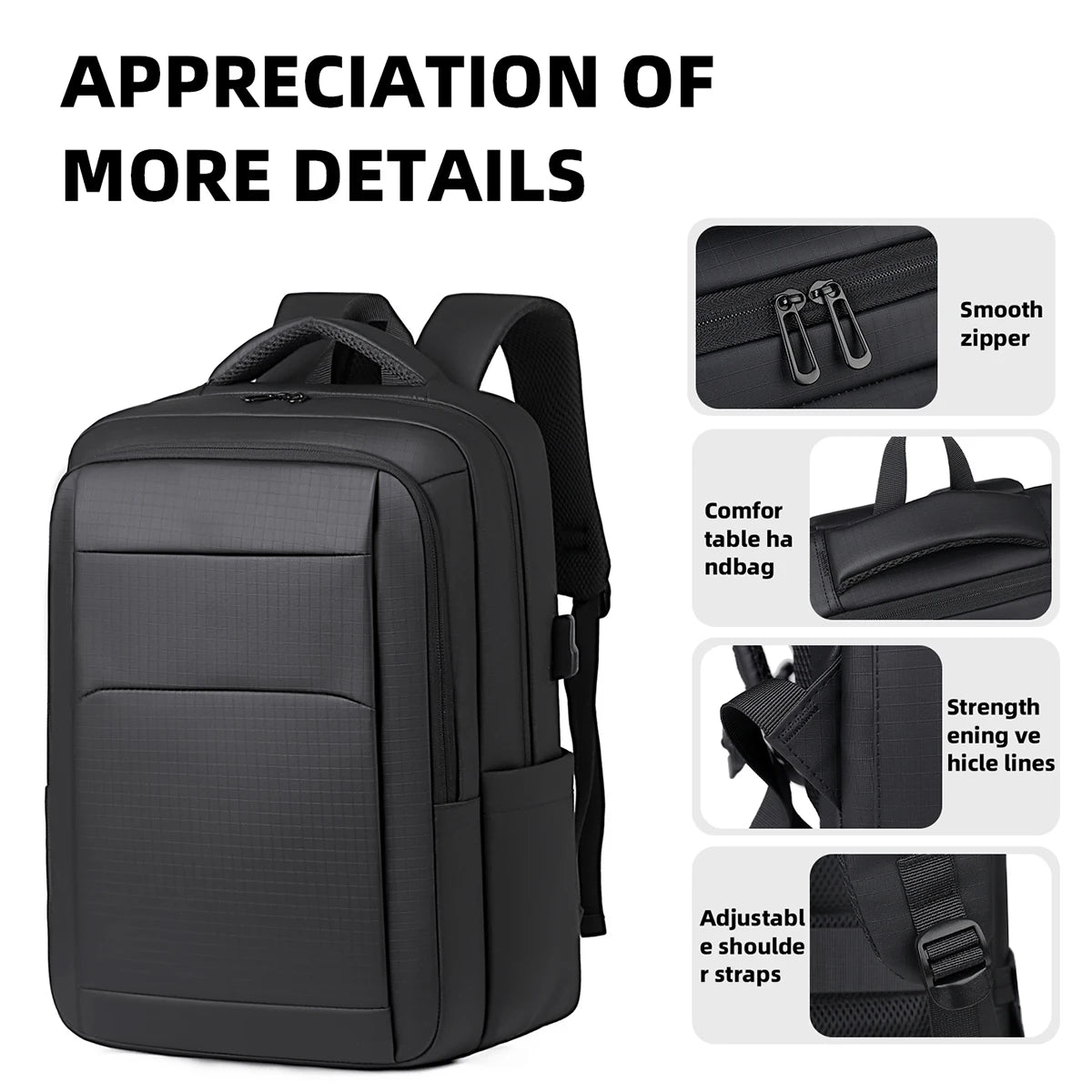 Backpack for Men, Large Capacity, Lightweight Travel Backpack, Commuting Business Computer Bag, High School and College Student Bag