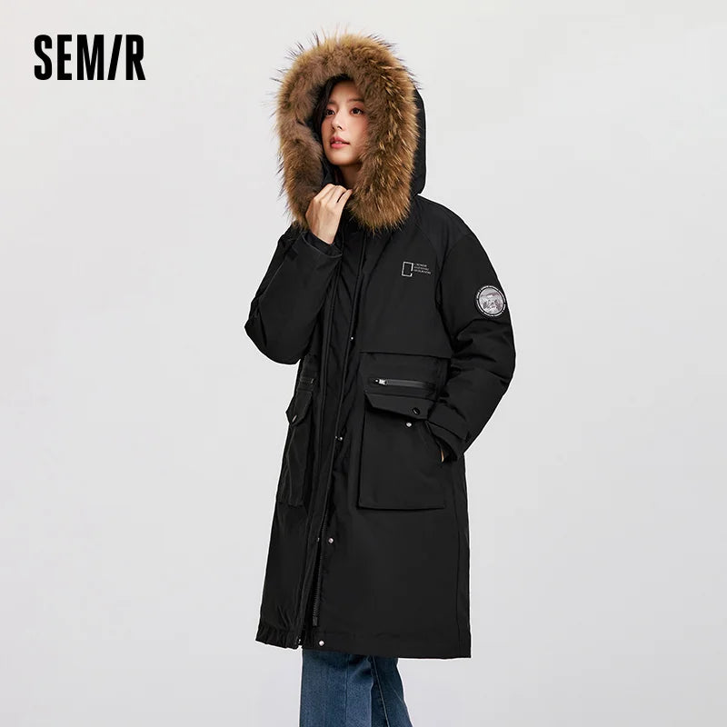 Down Jacket Women Goose Down Winter Waterproof Oil-proof Stain-proof Outerwear