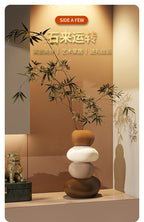 Home Decpr Stone Running Vase Living Room Niche Entrance Cabinet TV Cabinet Decoration Stone Shaped Ornaments Housewarming Gift