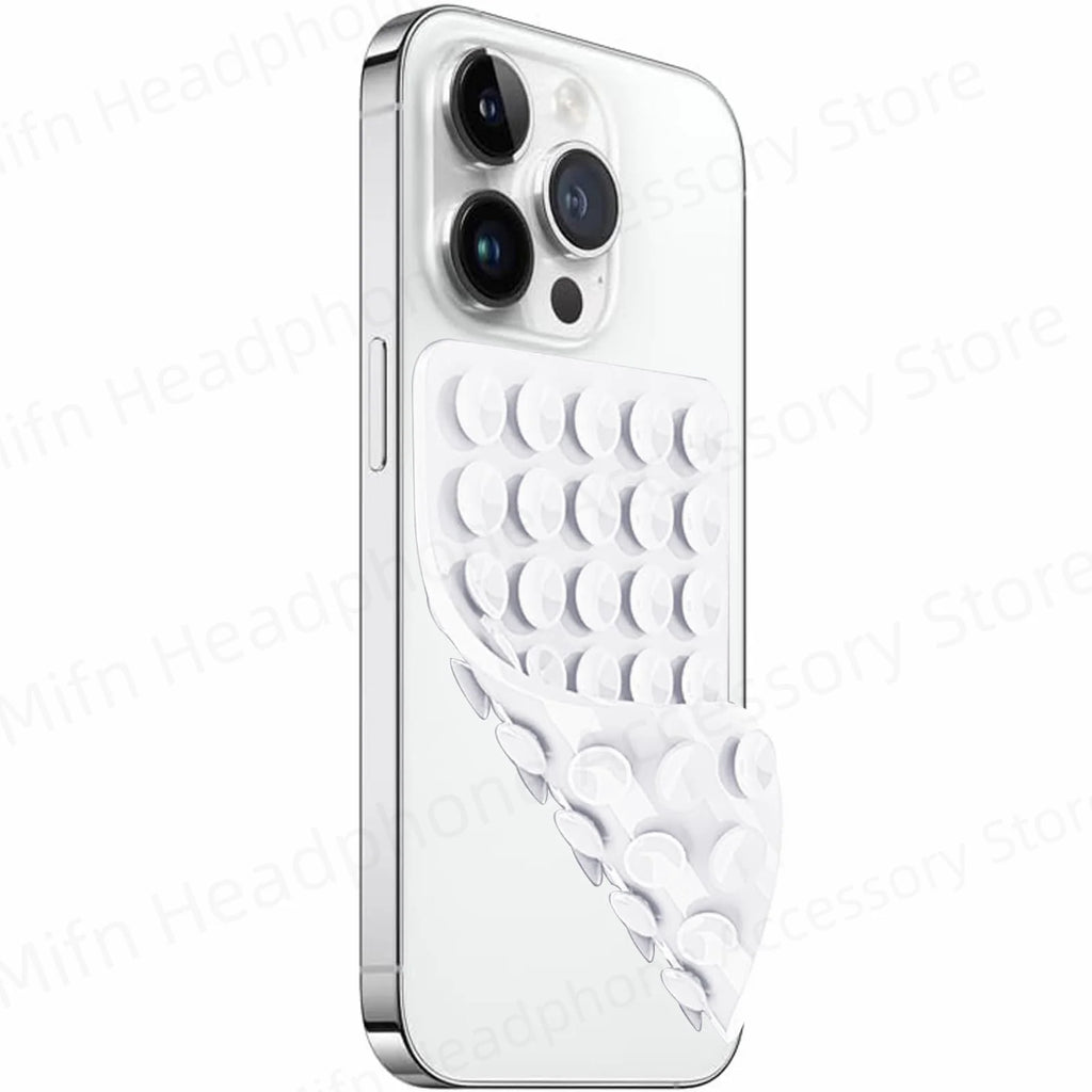 White textured phone case on a white background