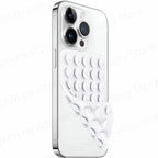 White textured phone case on a white background