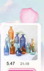 Modern Living Room Glass Vase Desktop Flower Vases For Homes Arrangement Container Decorations Bedroom Gold Decor