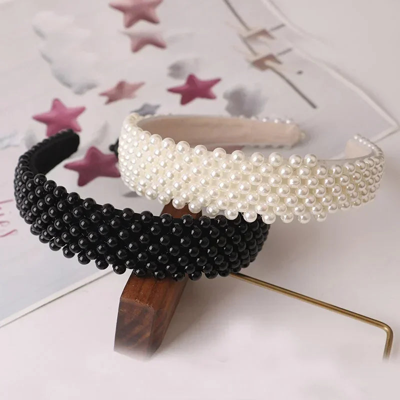 Retro Pearl Headbands Exquisite Hair Accessories