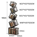 Modern Living Room Decor Iron Art Shelf Office Study Bookcase Multi-layer Storage Rack for Organizing Books And Decorations