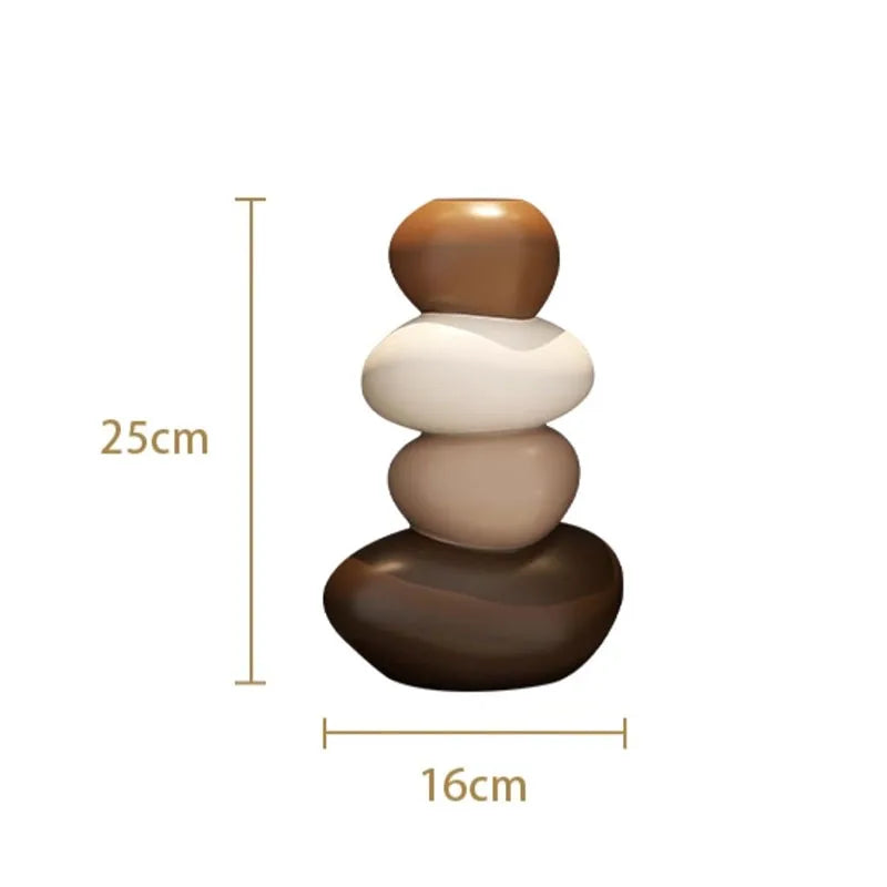 Home Decpr Stone Running Vase Living Room Niche Entrance Cabinet TV Cabinet Decoration Stone Shaped Ornaments Housewarming Gift