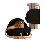 Dog Car Seat for Small Dogs, 3-in-1 Travel Carrier & Dog Bed for Car, Washable, Anti-Slip, Safety Straps, Fits Front & Back Seat