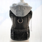 Denim Pet Clothes for Small Dogs Puppy Jeans Hoodie with Gray Cap Blue Denim Chihuahua Jacket 2026 New Designer Cowboy Shirt