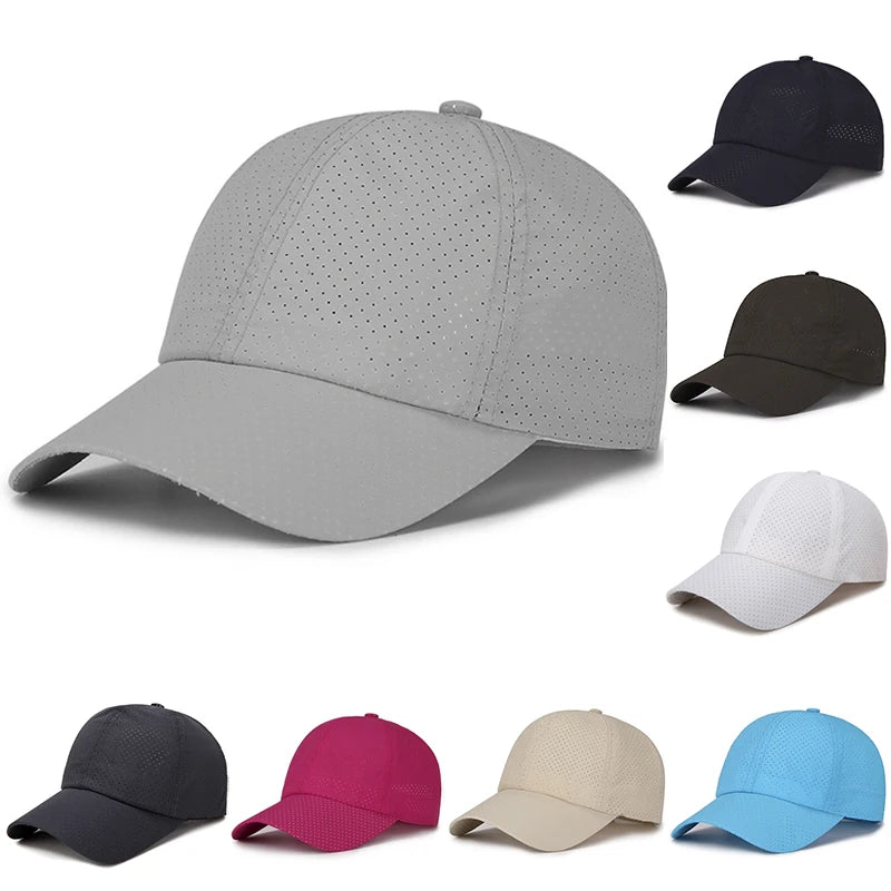 Men Women Snapback Dry Mesh Baseball Cap