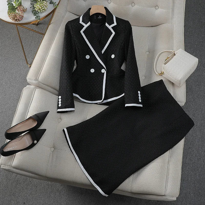 Women's Suit Blazer Set Fishtail Skirt