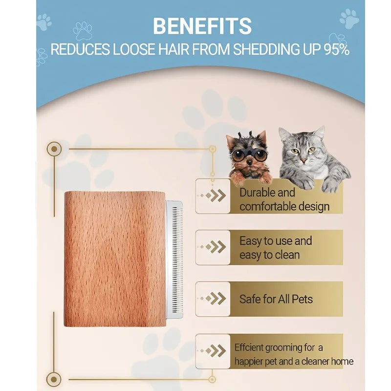Dog Brush for Shedding | Pet Pro Grooming Tool, Cat Grooming Supplies (5 Inch/2.5 Inch)
