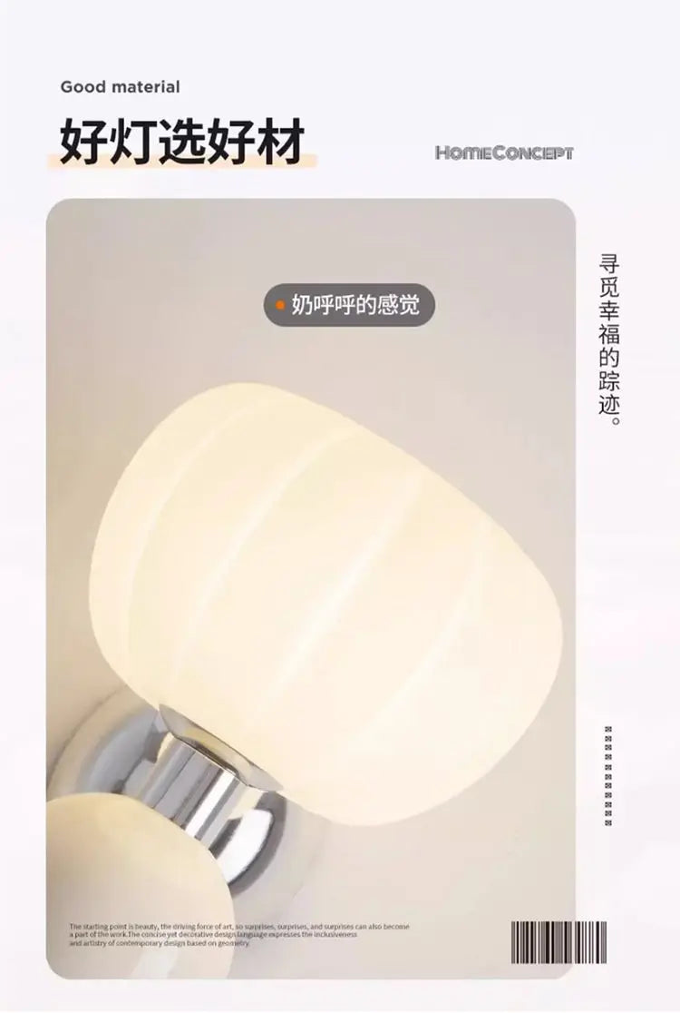 Wall Decor Room Decor Cream Style Creative Middle Lamp Bedroom Bedside Aisle Lamp Balcony Double Head Background Wall Wall Lamp