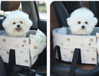 Dog Car Seat with Storage Pocket Center Console Pet Car Carrier Universal Pet Seat Cover for Small Medium Dogs Travel Safety Bag