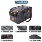 Dog Car Seat Puppy Booster Seat Fits Small Dogs Removable Cushion Safety Hook Installs on Armrest Console Breathable