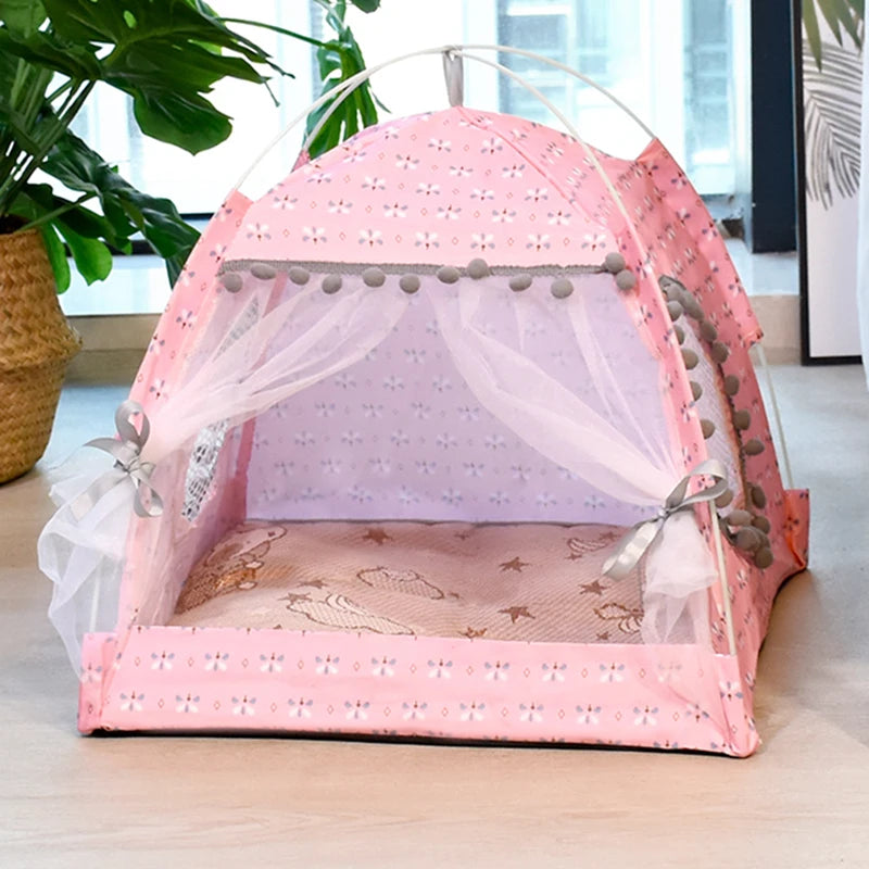 Cat Broken Flower Tent