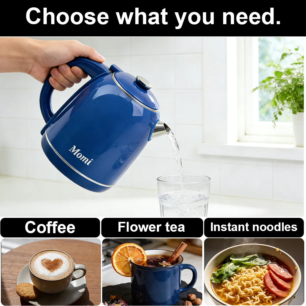 2.0L Fast Boil Electric Kettle Stainless Steel Portable Water Heater Electric Tea Pot for Home Use Travel Business