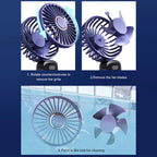 Portable Electric Handheld Fan USB for Home Travel Office Outdoor