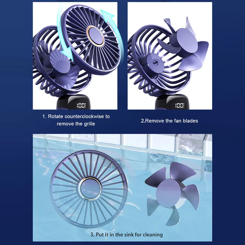 Portable Electric Handheld Fan USB for Home Travel Office Outdoor