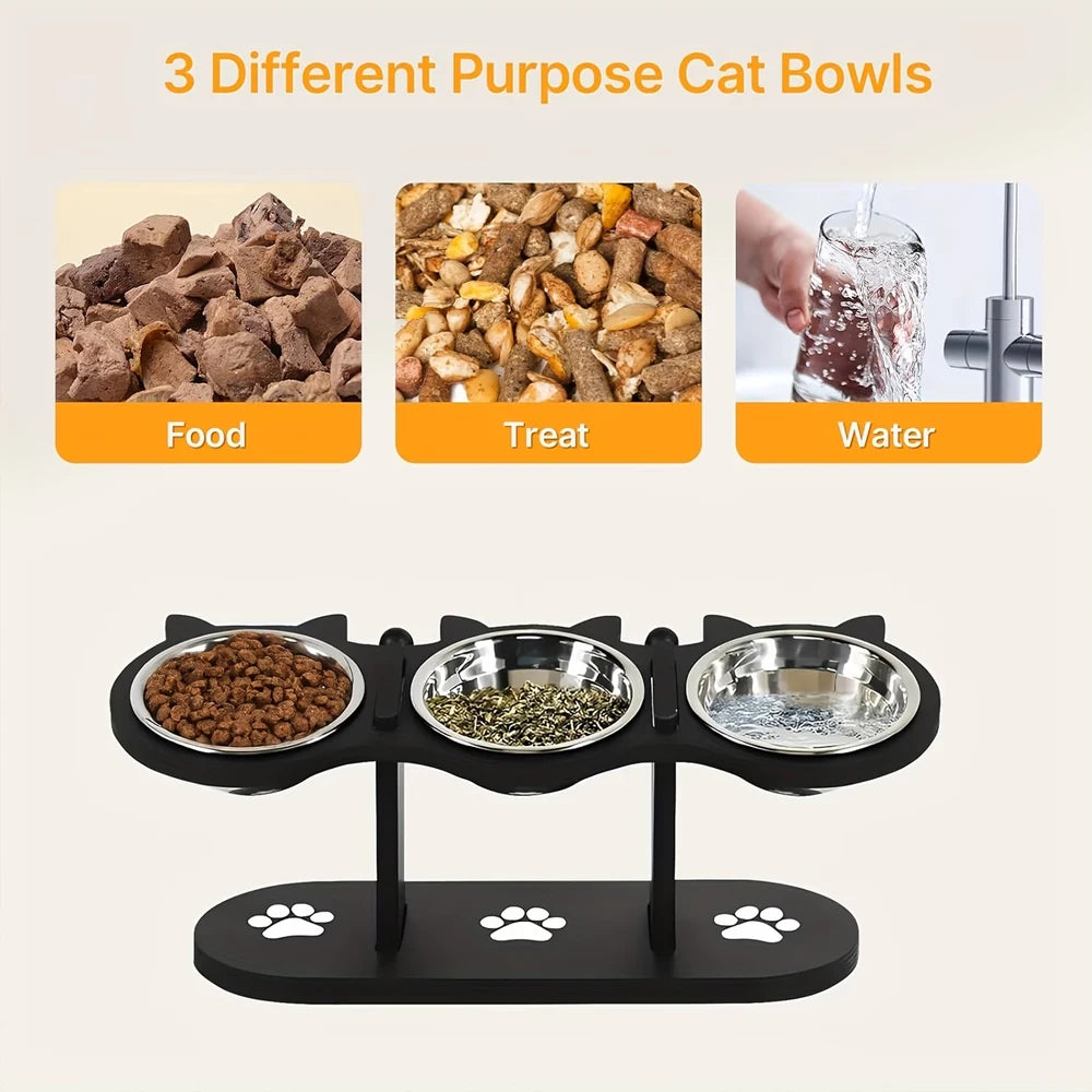 Dog Elevated Feeder Pet Food Water Bowls for Bulldog Puppy Kitten Dish Feeding and WaterSupplies for Small Dogs Accessories