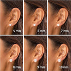 Sterling Silver Pearl Stud Earring, 14K Gold Plated, AAA+ Quality Handpicked Freshwater Cultured Stud Pearl Earrings