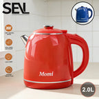 2.0L Fast Boil Electric Kettle Stainless Steel Portable Water Heater Electric Tea Pot for Home Use Travel Business