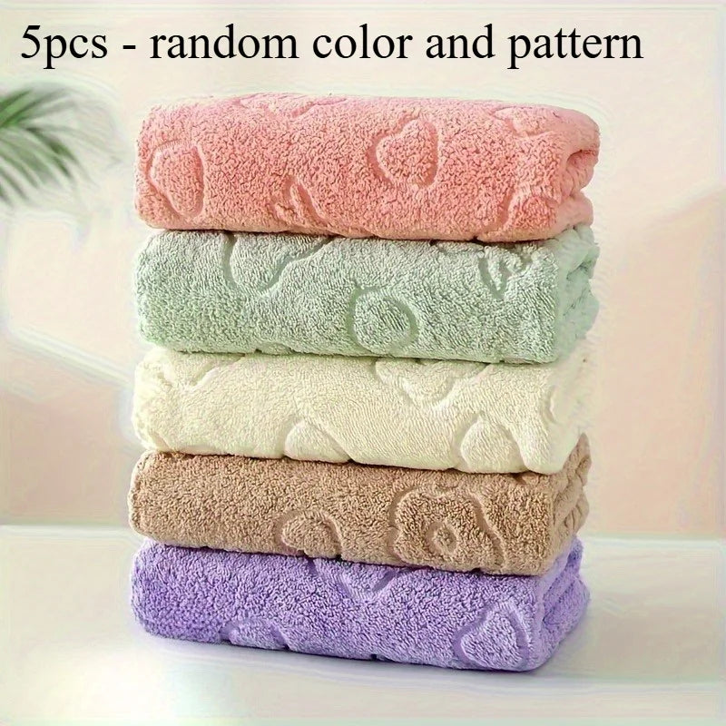Floral Soft Face Towels – Absorbent Bathroom & Home Essentials
