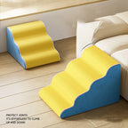 Dog Cat Ramp Ladder 3/4 Step Pet Stair Memory Foam Sponge Dogs Sofa Removable and Washable Training Pet Ramp Stairs Pet Supplies