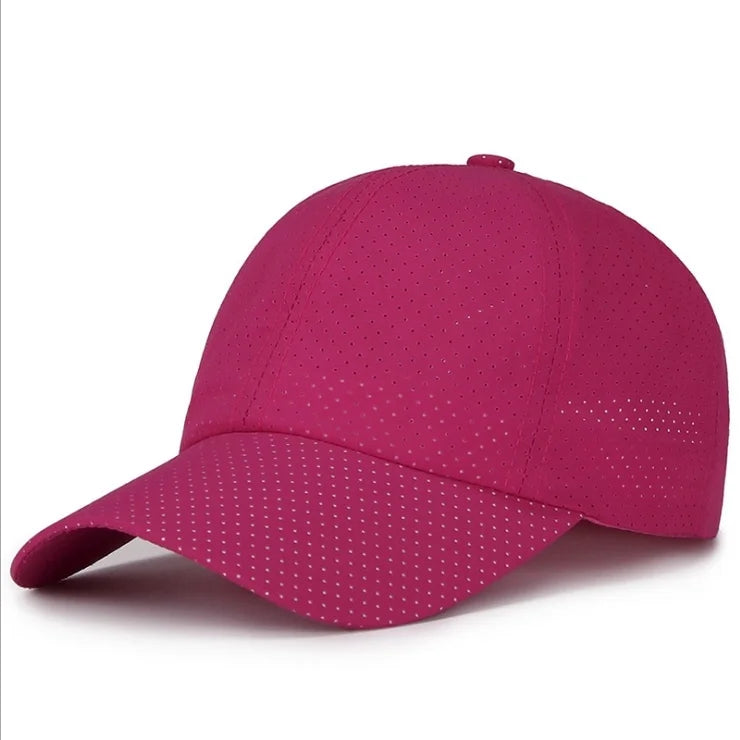 Men Women Snapback Dry Mesh Baseball Cap