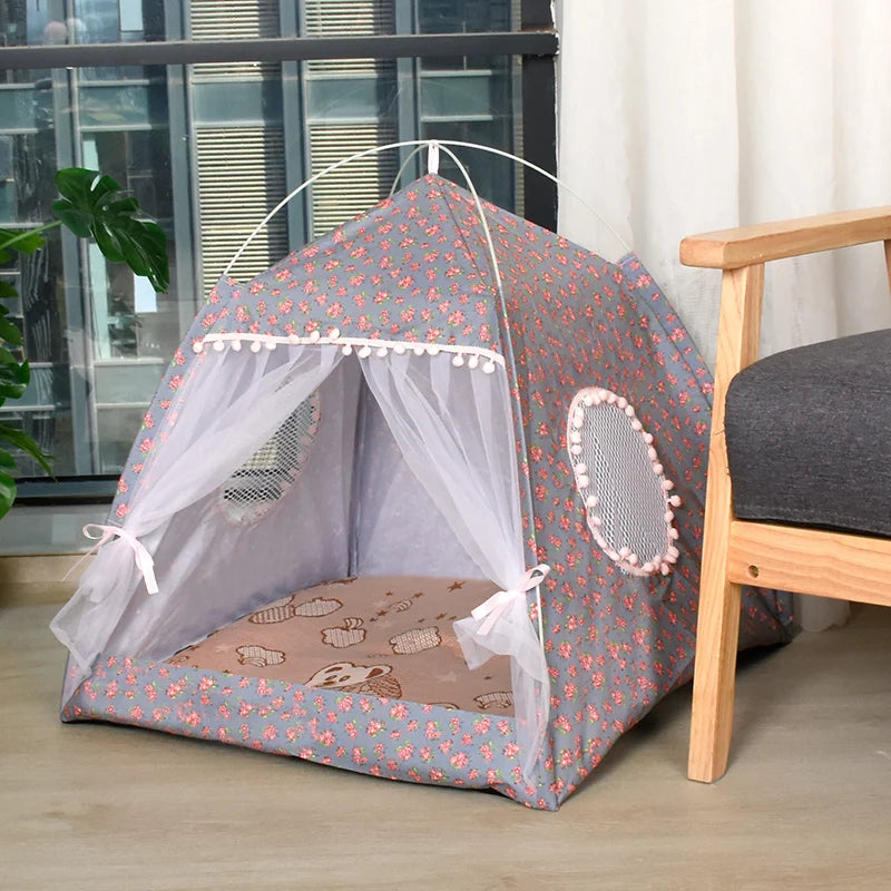 Cat Broken Flower Tent
