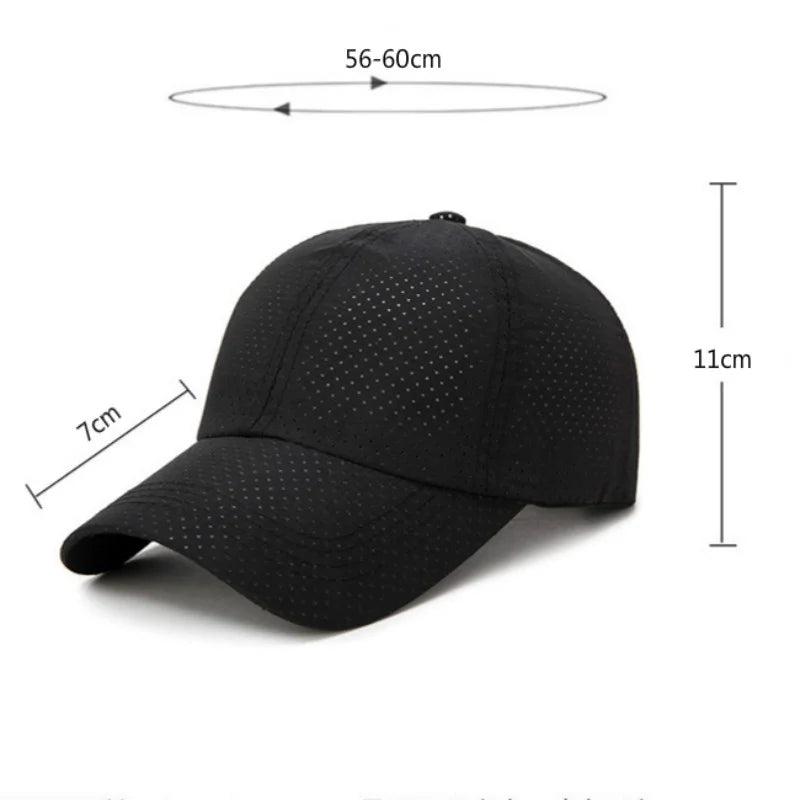 Men Women Snapback Dry Mesh Baseball Cap