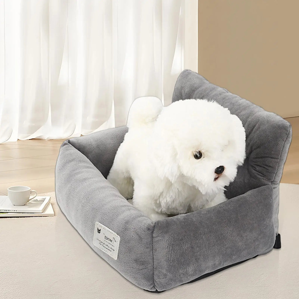 Dog Car Seat Pet Travel Booster Seat with Handle Dog Safety Car Seat Dog Car Bed Dual-Use for Car and Home Travel Carrier Bed