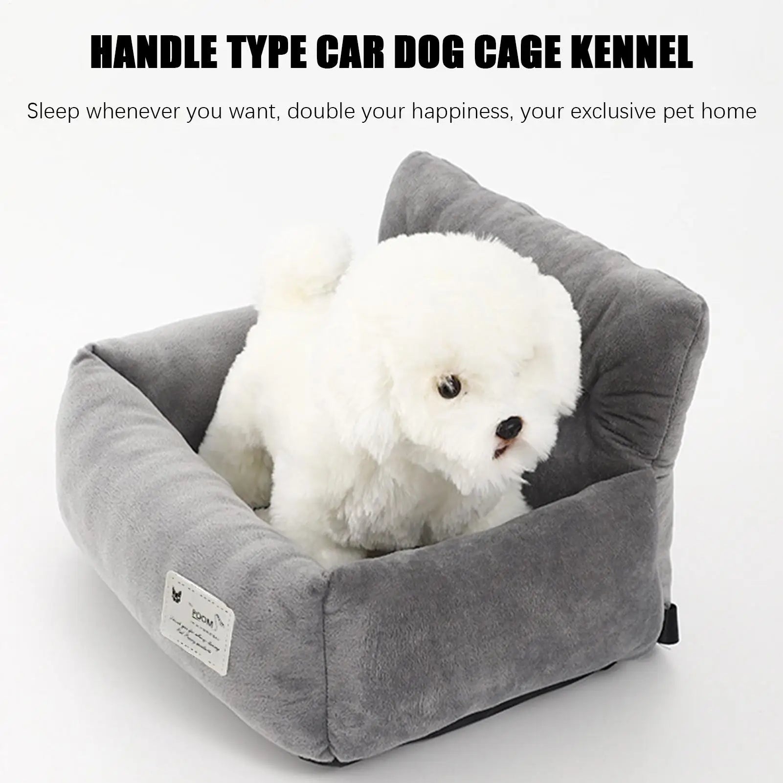 Dog Car Seat Pet Travel Booster Seat with Handle Dog Safety Car Seat Dog Car Bed Dual-Use for Car and Home Travel Carrier Bed