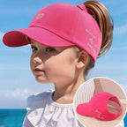 Heart-embroidered Baseball Cap for Girls Cute Breathable Children's Baseball Hat Sun Protection Tool UV Protection