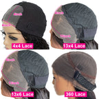 Wig lace patterns shown on mannequin heads with measurements and labels.