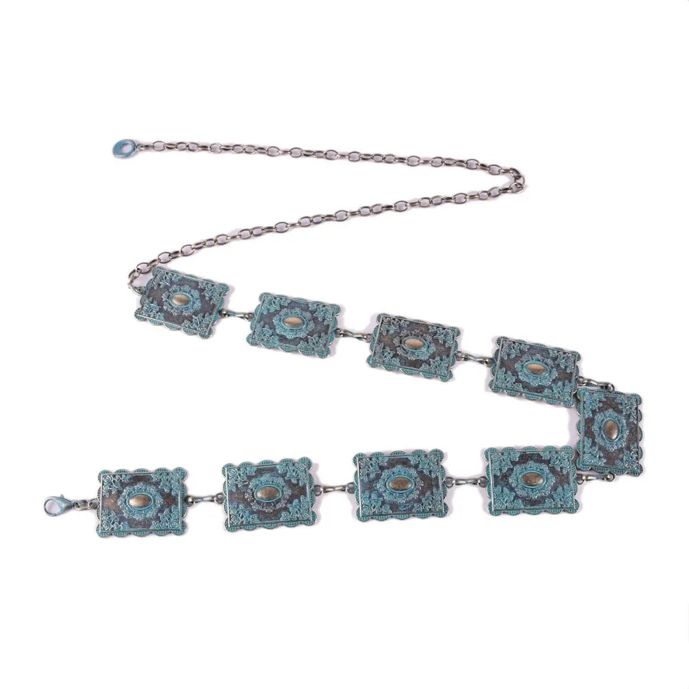 Belt Retro Style Metal Carved Decorative Waist Chain