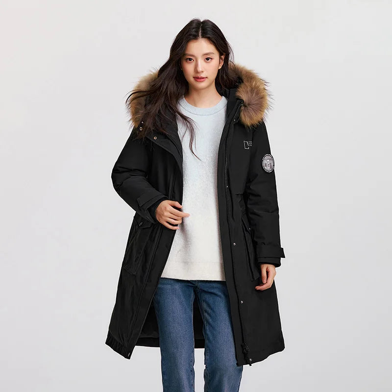 Down Jacket Women Goose Down Winter Waterproof Oil-proof Stain-proof Outerwear
