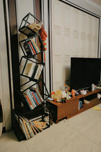 Modern Living Room Decor Iron Art Shelf Office Study Bookcase Multi-layer Storage Rack for Organizing Books And Decorations