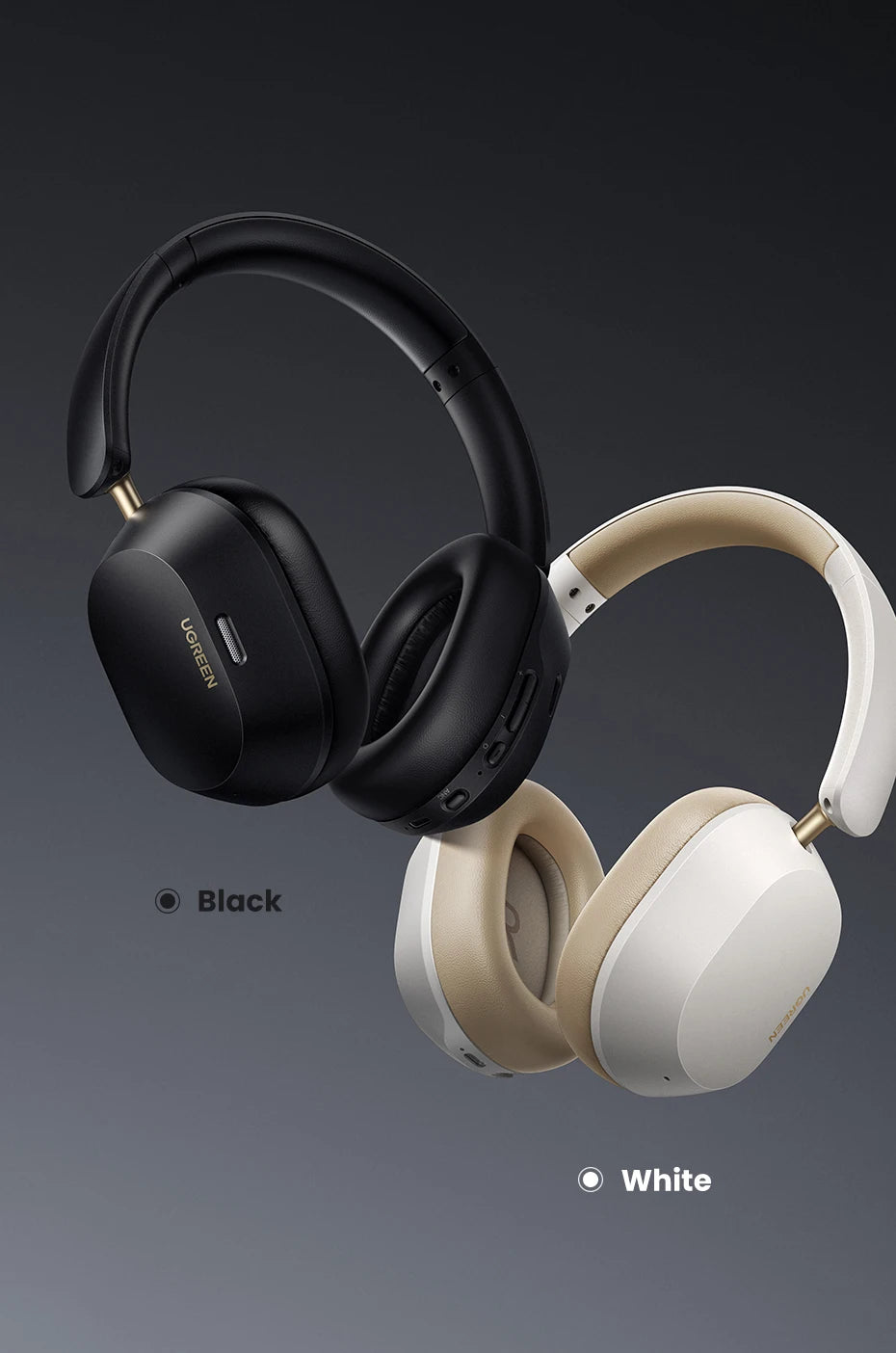 Wireless Bluetooth Headphones 43dB Hybrid Active Noise Cancellation Hi-Res LDAC 75H Spatial Audio Headset Earphones