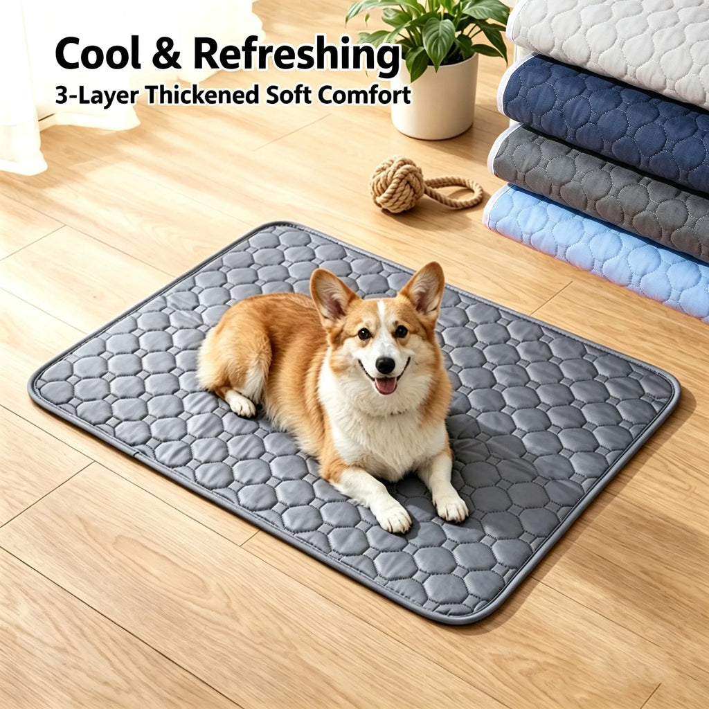 Dog Pee Reusable Absorbent Pad Blanket Summer Cool Washable Puppy Training Absorbent Diaper