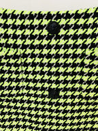 Women's Lion Buttons Houndstooth Tweed Mini Skirt