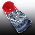 Denim Pet Clothes for Small Dogs Puppy Jeans Hoodie with Gray Cap Blue Denim Chihuahua Jacket 2026 New Designer Cowboy Shirt