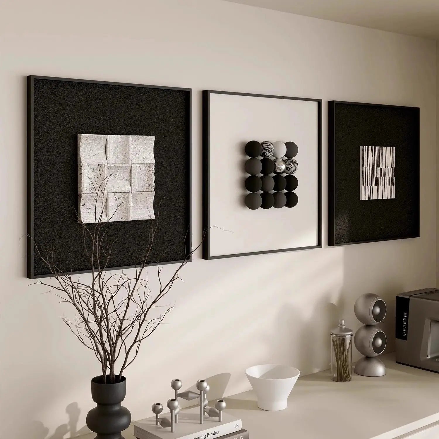 European-style Minimalist 3D Wall Art Living Room Decoration Vertical Decor Dining Room Foyer Irregular Wall Art Home Decoration