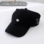 Heart-embroidered Baseball Cap for Girls Cute Breathable Children's Baseball Hat Sun Protection Tool UV Protection
