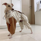 Dog Clothes in Winter Snow Weather Thicken Plush 4-legged Khaki Jacket Windproof Waterproof Warm Coat for Italy Greyhound